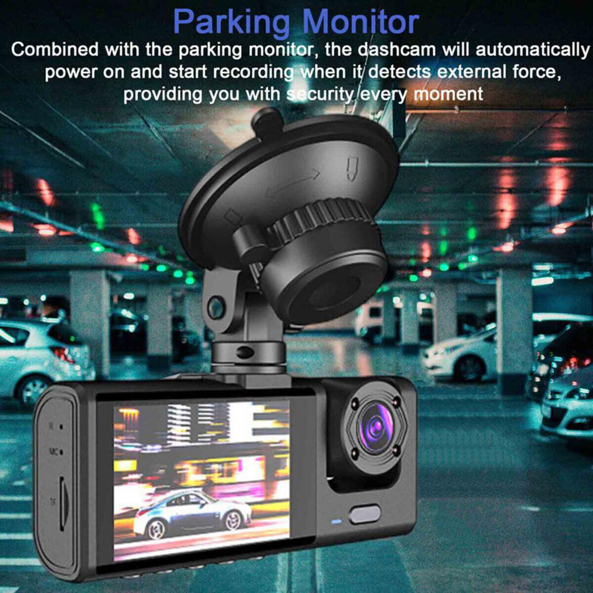 Front And Rear Car Dash Cam Recorder with G Sensor 1080P Dual Lens