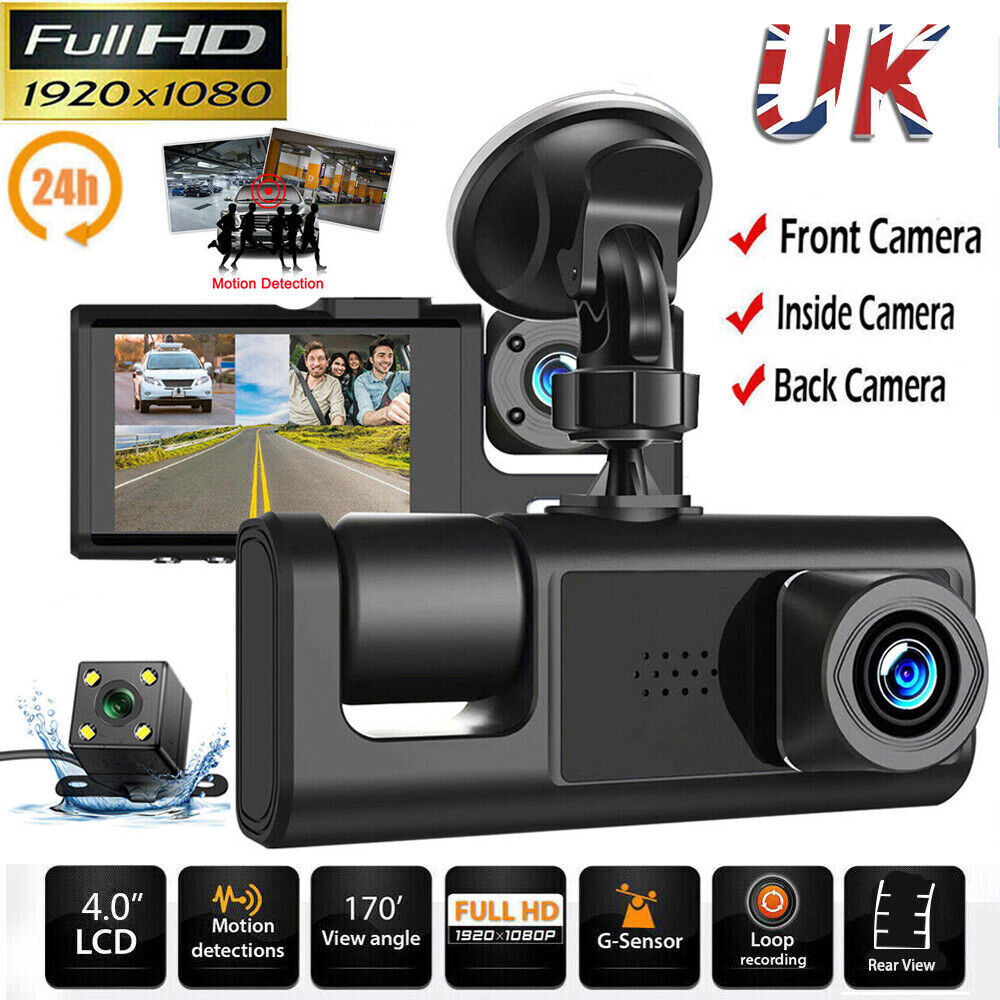 Front And Rear Car Dash Cam Recorder with G Sensor 1080P Dual Lens