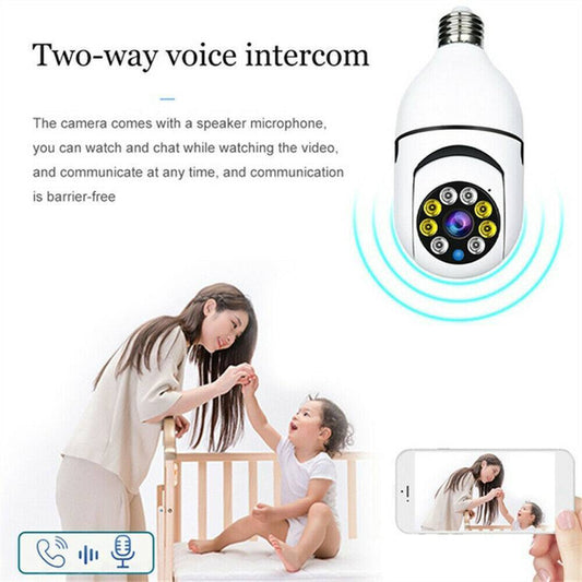 IR Light Bulb Camera 1080P HD Wireless Wifi Smart Home Security Camera