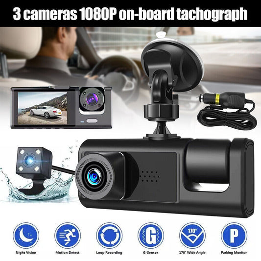 Front And Rear Car Dash Cam Recorder with G Sensor 1080P Dual Lens