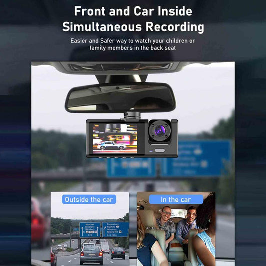 Front And Rear Car Dash Cam Recorder with G Sensor 1080P Dual Lens